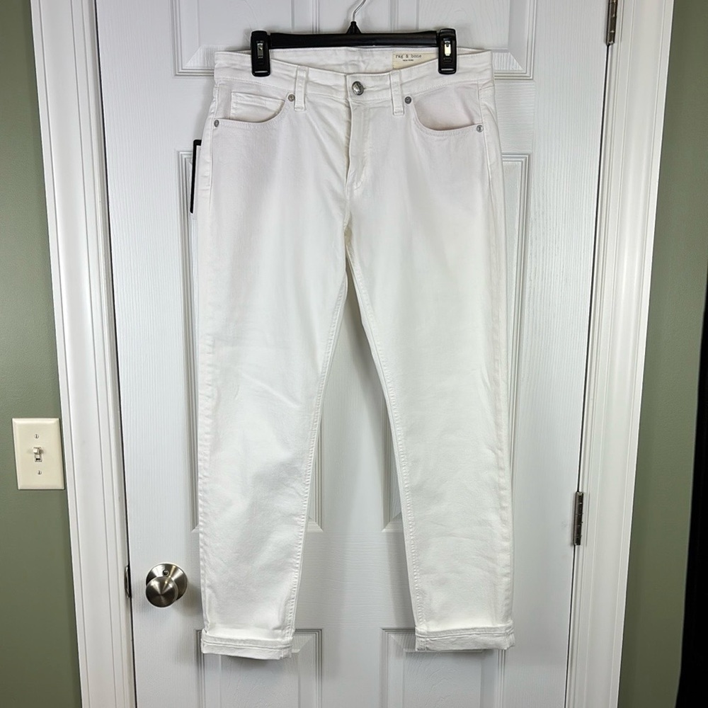 NWT Rag & Bone Dre low rise boyfriend white jeans sz 27 - Picture 8 of 14